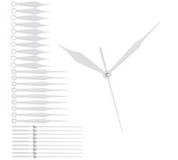 sourcing map 10 Sets Clock Hands, Aluminum Clock Hands Only Kit Parts Mechanism Replacement for DIY Repair Movements Parts for Living Bed Room Home Decor, White 3.66 Inch