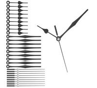 sourcing map 10 Sets Clock Hands, Aluminum Clock Hands Only Kit Parts Mechanism Replacement for DIY Repair Movements Parts for Living Bed Room Home Decor, Black 3.62 Inch