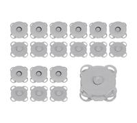 sourcing map 10 Sets Magnetic Snap 0.55 Inch Metal Fasteners Sew on Magnets Clasps Replacement Magnetic Closures for Purses Clothing Totes Bags Wallet Fabric Sewing DIY Crafts, Grey