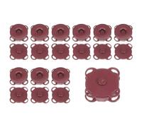 sourcing map 10 Sets Magnetic Snap 0.55 Inch Metal Fasteners Sew on Magnets Clasps Replacement Magnetic Closures for Purses Clothing Totes Bags Wallet Fabric Sewing DIY Crafts, Dark Red