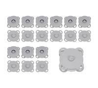 sourcing map 10 Sets Magnetic Snap 0.71 Inch Metal Fasteners Sew on Magnets Clasps Replacement Magnetic Closures for Purses Clothing Totes Bags Wallet Fabric Sewing DIY Crafts, Grey