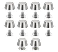 sourcing map 10 Sets Rivets Stud Handbag Purse Feet 12mm / 1/2" Screw Back Spikes Nailhead Flat Head Stud Rivet Buckle Leathercraft for Leather DIY Collar Belt Bag Totes, Silver