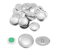 sourcing map 10 Sets Self Cover Button Kit 44L 1.1" 28mm with Wire Backs Aluminum Buttons to Cover Fabric Button Maker Covered Buttons Kit with Tools for DIY Cloth Home Decor Sewing