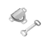 sourcing map 10 Sets Sewing Hooks and Eyes Closure Set, for Bra Trousers Pants Skirt Sewing DIY Easy to Sew, Silver Tone