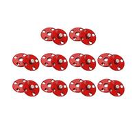 sourcing map 10 Sets Sewing Snap Buttons, 10mm Invisible Press Studs Buttons Sew-on Metal Snap Fasteners Zinc Alloy for Clothes DIY Crafts, Red
