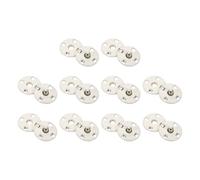 sourcing map 10 Sets Sewing Snap Buttons, 10mm Invisible Press Studs Buttons Sew-on Metal Snap Fasteners Zinc Alloy for Clothes DIY Crafts, Beige