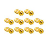 sourcing map 10 Sets Sewing Snap Buttons, 10mm Invisible Press Studs Buttons Sew-on Metal Snap Fasteners Zinc Alloy for Clothes DIY Crafts, Yellow