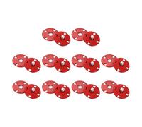 sourcing map 10 Sets Sewing Snap Buttons, 15mm Invisible Press Studs Buttons Sew-on Metal Snap Fasteners Zinc Alloy for Clothes DIY Crafts, Red