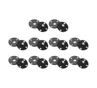 sourcing map 10 Sets Sewing Snap Buttons, 15mm Invisible Press Studs Buttons Sew-on Metal Snap Fasteners Zinc Alloy for Clothes DIY Crafts, Black