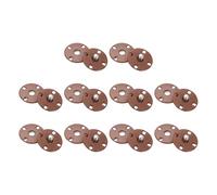 sourcing map 10 Sets Sewing Snap Buttons, 15mm Invisible Press Studs Buttons Sew-on Metal Snap Fasteners Zinc Alloy for Clothes DIY Crafts Sewing Accessories Haberdashery, Caramel