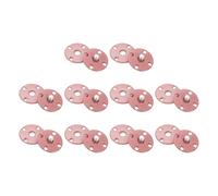 sourcing map 10 Sets Sewing Snap Buttons, 15mm Invisible Press Studs Buttons Sew-on Metal Snap Fasteners Zinc Alloy for Clothes DIY Crafts, Pink