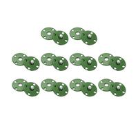 sourcing map 10 Sets Sewing Snap Buttons, 15mm Invisible Press Studs Buttons Sew-on Metal Snap Fasteners Zinc Alloy for Clothes DIY Crafts, Dark Green