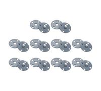 sourcing map 10 Sets Sewing Snap Buttons, 15mm Invisible Press Studs Buttons Sew-on Metal Snap Fasteners Zinc Alloy for Clothes DIY Crafts, Gray