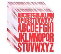 sourcing map 10 Sheet Vinyl Letter Stickers, 1 Inch, 2 Inch 520Pcs Self Adhesive Alphabet Stickers Waterproof Decals for Wall Poster Window DIY Crafts Art Making, Red