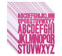 sourcing map 10 Sheet Vinyl Letter Stickers, 1 Inch, 2 Inch 520Pcs Self Adhesive Alphabet Stickers Waterproof Decals for Wall Poster Window DIY Crafts Art Making, Rose Red