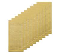 sourcing map 10 Sheets Gold Nail Number Stickers Resin Decal Vinyl Waterproof 3D Small Number 0 to 9 Self Adhesive for Nail Photo Scrapbook Decoration