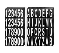 sourcing map 10 Sheets Mailbox Numbers and Letters Reflective Vinyl Waterproof Number Letter Stickers for Indoor/Outdoor Sticker Decals White in Black