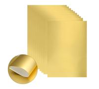sourcing map 10 Sheets Metallic Foil Paper, A4 Thick 250gsm Cardstock Foil 8.3" x 11.7" Shiny Mirror Glitter Paper Sheets for Crafts Scrapbooks Cards Party Decorations, Matte Gold