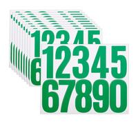 sourcing map 10 Sheets Vinyl House Numbers, 3 Inch Waterproof Self-Adhesive Number Stickers for Mailbox, Sign, Window, Door, Address Number, Green