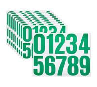 sourcing map 10 Sheets Vinyl House Numbers, 4 Inch Waterproof Self-Adhesive Number Stickers for Mailbox, Sign, Window, Door, Address Number, Green