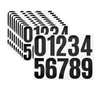sourcing map 10 Sheets Vinyl House Numbers, 4 Inch Waterproof Self-Adhesive Number Stickers for Mailbox, Sign, Window, Door, Address Number, Black