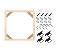 sourcing map 10 x 10 Inches Canvas Stretcher Bars, Wood Canvas Frame Kit Canvas Stretcher Frames DIY Stretcher Bars for Oil Paintings Prints Posters Home Decor