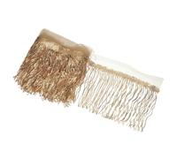 sourcing map 10 Yards 10 Inch Shiny Sequined Tinsel Fringe Trim, Sparkling Spangle Curtain Fringe Paillette Lace Fabric Streamer for DIY Latin Dance Costume Clothing Birthday, Gold