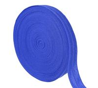 sourcing map 10 Yards Fold Over Elastic Stretch Ribbon Strap, 1-1/2 Inch Wide Folded Edge Elastic Webbing for Hair Ties Headbands DIY Craft Waistband Pants Clothes, Dark Blue