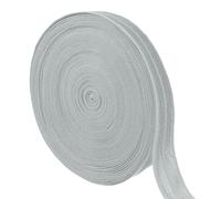 sourcing map 10 Yards Fold Over Elastic Stretch Ribbon Strap, 1-1/2 Inch Wide Folded Edge Elastic Webbing for Hair Ties Headbands DIY Craft Waistband Pants Clothes, Gray