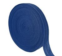 sourcing map 10 Yards Fold Over Elastic Stretch Ribbon Strap, 1-1/2 Inch Wide Folded Edge Elastic Webbing for Hair Ties Headbands DIY Craft Waistband Pants Clothes, Navy