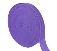 sourcing map 10 Yards Fold Over Elastic Stretch Ribbon Strap, 1-1/2 Inch Wide Folded Edge Elastic Webbing for Hair Ties Headbands DIY Craft Waistband Pants Clothes, Purple