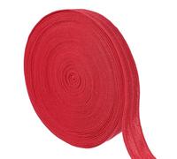 sourcing map 10 Yards Fold Over Elastic Stretch Ribbon Strap, 1-1/2 Inch Wide Folded Edge Elastic Webbing for Hair Ties Headbands DIY Craft Waistband Pants Clothes, Red