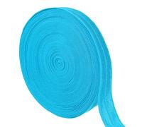 sourcing map 10 Yards Fold Over Elastic Stretch Ribbon Strap, 1-1/2 Inch Wide Folded Edge Elastic Webbing for Hair Ties Headbands DIY Craft Waistband Pants Clothes, Blue