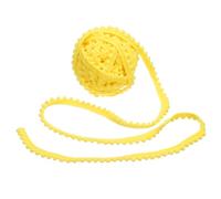 sourcing map 10 Yards Pom Trim Ribbon, 0.4" Wide Light Yellow Pom Ball Fringe Trim Sewing Fringe Fabric Ribbon for DIY Crafts Curtain Clothes Pillow Home Decoration, 5mm