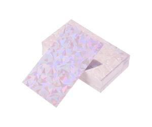 sourcing map 100 Business Card Stock 3.5" x 2" Blank Business Cards for Laser Printer Small Message Card Graffiti Scrapbooking DIY Thanks Cards, Diamond Silver