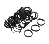 Sourcing Map 100 Pack Black Rubber Elastic Band 25mm x 5mm