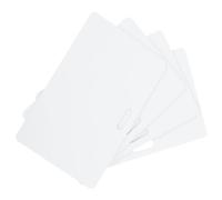 sourcing map 100 Pack Blank PVC Cards 30mil ID Blank Credit Cards Plastic with Horizontal Slot Punch for ID Badge Printer, Graphics White