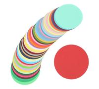 sourcing map 100 Pack Round Cutouts Paper Bulletin Board Decorations Multi-Color 3.4x3.4 Inch for Teachers DIY Craft Chalkboard Wall Decoration
