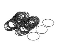sourcing map 100 Pack Rubber Band Stretchable Rubber Elastic Band Black 43mm x 1.4mm Hair Rubber Bands for Home Office