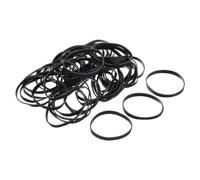 sourcing map 100 Pack Rubber Band Stretchable Rubber Elastic Band Black 50mm x 5mm Hair Rubber Bands for Home Office