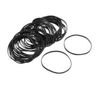 sourcing map 100 Pack Rubber Band Stretchable Rubber Elastic Band Black 70mm x 4mm Hair Rubber Bands for Home Office
