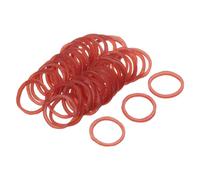sourcing map 100 Pack Rubber Band Stretchable Rubber Elastic Band Red 20mm x 1.4mm Hair Rubber Bands for Home Office