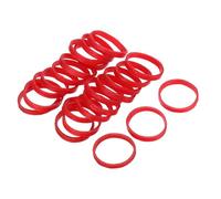 sourcing map 100 Pack Rubber Band Stretchable Rubber Elastic Band Red 25mm x 4mm Hair Rubber Bands for Home Office Hair Dressing Making-up Package
