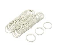 sourcing map 100 Pack Rubber Band Stretchable Rubber Elastic Band White 15mm x 1.4mm Hair Rubber Bands for Home Office