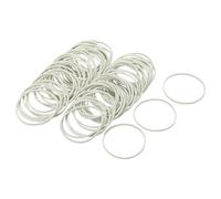 sourcing map 100 Pack Rubber Band Stretchable Rubber Elastic Band White 25mm x 1.4mm Hair Rubber Bands for Home Office
