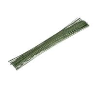 sourcing map 100 Pcs 18 Gauge(1.3mm) Floral Stem Wire 14 Inches Green Floral Wire for DIY Artificial Florist Flower Arrangement