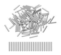 sourcing map 100 Pcs 2mm x 14mm Dowel Pins Bearing Steel Cylindrical Dowel Pins Shelf Support Peg Pin Rod Fasten Elements Metal Shelf Pegs +/-0.02mm Diameter Tolerance, Silver Tone