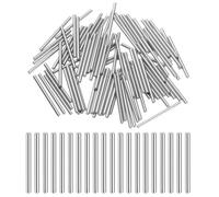 sourcing map 100 Pcs 2mm x 30mm Dowel Pins Bearing Steel Cylindrical Dowel Pins Shelf Support Peg Pin Rod Fasten Elements Metal Shelf Pegs +/-0.02mm Diameter Tolerance, Silver Tone