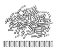 sourcing map 100 Pcs 3mm x 10mm Dowel Pins Bearing Steel Cylindrical Dowel Pins Shelf Support Peg Pin Rod Fasten Elements Metal Shelf Pegs +/-0.02mm Diameter Tolerance, Silver Tone