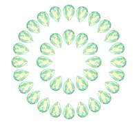 sourcing map 100 Pcs 4 x 6mm Teardrop Rhinestones Pointed Back Glass Rhinestone Crystal Beads Gems for Crafts DIY Dress Jewelry Shoes Sewing Art Embellishments, Light Green